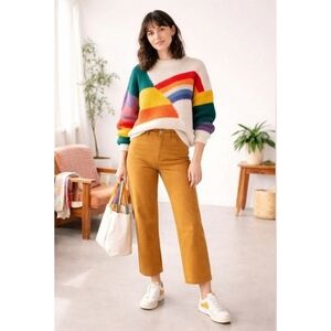 Everlane The Cheeky Jean Crop Frayed Hem Sz 25 Preppy Dopamine Dressing